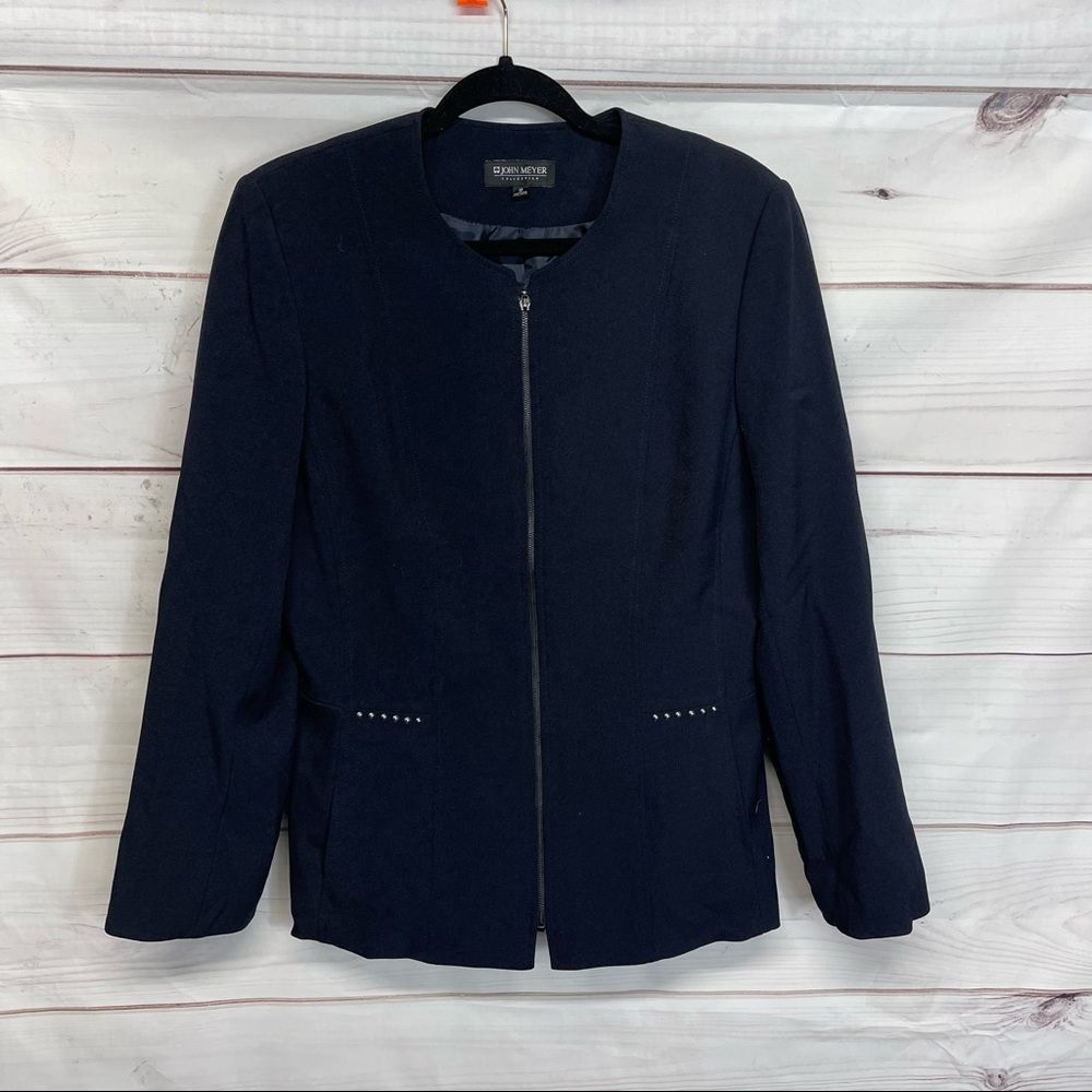 John Meyer Zip Up Twill Jacket - image 1